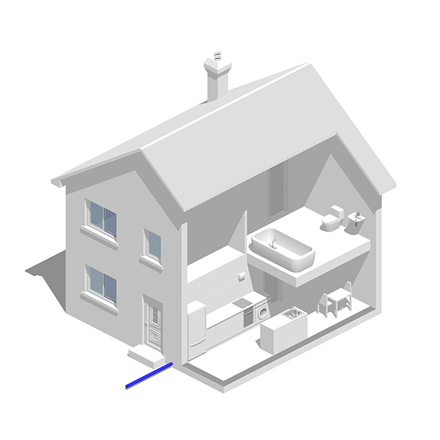 simple 3d building illustration